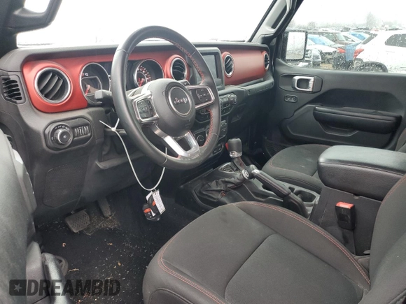 2020 Jeep Wrangler Rubicon with VIN 1C4HJXCG9LW142723, listed as a Copart auction lot 43423865 with 48,711 mi miles and Salvage title. Bid and sale history available at DreamBid. Image 8.