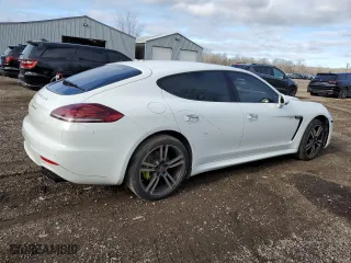2014 Porsche Panamera S E-Hybrid with VIN WP0AD2A77EL044874, listed as a Copart auction lot 80657424 with 73,809 mi miles and Salvage Title. Bid and sale history available at carsss.com. Image 3.