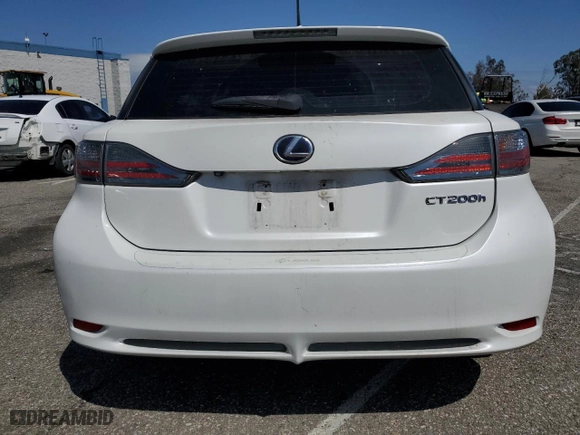 2011 Lexus CT 200h with VIN JTHKD5BH4B2037541, listed as a Copart auction lot 49354105 with 156061 miles and Salvage Title. Bid and sale history available at carsss.com. Image 6.