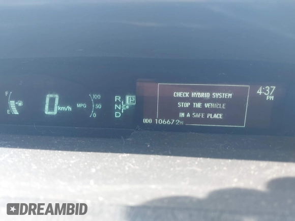 2013 Toyota Prius One with VIN JTDKN3DU4D1733094, listed as a IAAI auction lot 42023958 with 106,672 mi miles. Bid and sale history available at carsss.com. Image 7.