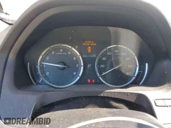 2015 Acura TLX with VIN 19UUB1F36FA015691, listed as a Copart auction lot 49980945 with 116,896 mi miles and Salvage Title. Bid and sale history available at carsss.com. Image 9.