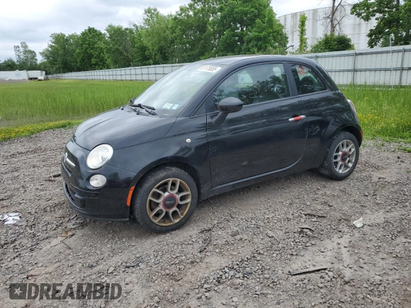 2012 FIAT 500 Pop with VIN 3C3CFFAR5CT382498, listed as a Copart auction lot 61175555 with 154,669 mi miles and Salvage title. Bid and sale history available at DreamBid. Image 1.