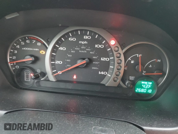 2005 Honda Pilot EX-L with VIN 2HKYF18595H532672, listed as a Copart auction lot 86704284 with 268,018 mi miles and Salvage Title. Bid and sale history available at carsss.com. Image 9.