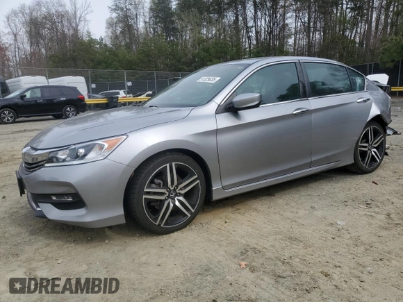 2017 Honda Accord Sedan Sport with VIN 1HGCR2F5XHA070758, listed as a Copart auction lot 51325635 with 43,465 mi miles and Salvage Title. Bid and sale history available at carsss.com. Image 1.