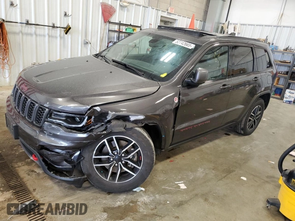2021 Jeep Grand Cherokee Trailhawk with VIN 1C4RJFLG5MC581256, listed as a Copart auction lot 52742665 with 90,289 mi miles and Non Repairable. Bid and sale history available at carsss.com. Image 1.