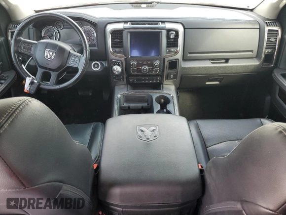 2018 Ram 1500 Night with VIN 1C6RR7MT7JS203829, listed as a Copart auction lot 53654095 with 0 mi miles and Salvage Title. Bid and sale history available at carsss.com. Image 8.
