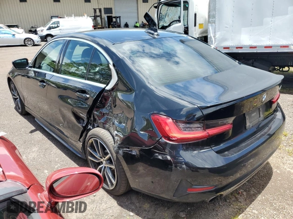 2020 BMW 3 Series 330i with VIN 3MW5R1J01L8B06254, listed as a Copart auction lot 57527685 with 83,650 mi miles and Clean title. Bid and sale history available at DreamBid. Image 2.