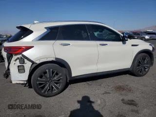 2021 Infiniti QX50 Luxe z VIN 3PCAJ5BA0MF124281, wystawiony jako Copart lot #54603095 z przebiegiem 41 824 mil mil oraz Szkoda całkowita • Salvage title. Historia ofert i sprzedaży dostępna na DreamBid. Obrazek 3.