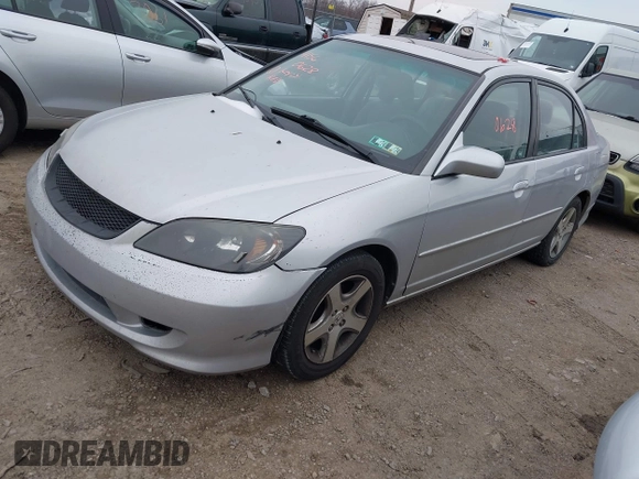 2004 Honda Civic EX with VIN 2HGES26724H592794, listed as a IAAI auction lot 41560628 with 261,924 mi miles and . Bid and sale history available at DreamBid. Image 2.