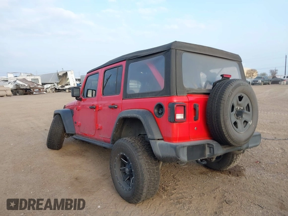 2022 Jeep Wrangler Unlimited Sport S with VIN 1C4HJXDG1NW144404, listed as a IAAI auction lot 41690330 with 48,542 mi miles and . Bid and sale history available at DreamBid. Image 15.