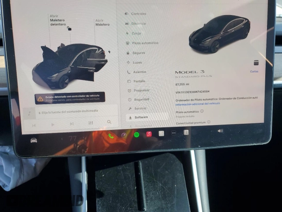 2019 Tesla Model 3 Mid Range z VIN 5YJ3E1EA8KF424584, wystawiony jako Copart lot #51331635 z przebiegiem 87 355 mil mil oraz Szkody całkowita. Historia ofert i sprzedaży dostępna na DreamBid. Obrazek 9.