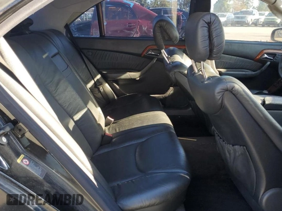2001 Mercedes-Benz S-Class with VIN WDBNG70J61A199696, listed as a Copart auction lot 46324395 with 0 mi miles and Salvage Title. Bid and sale history available at carsss.com. Image 10.