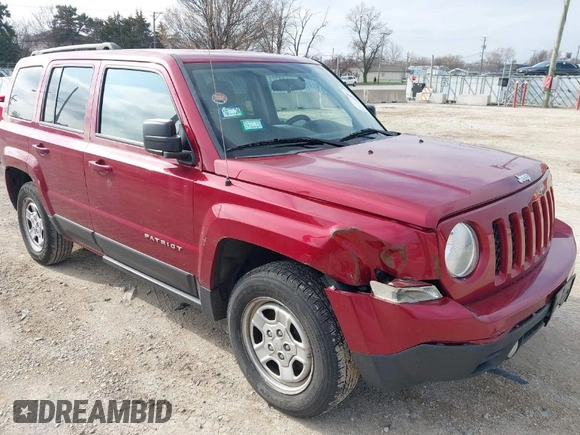 2015 Jeep Patriot Sport with VIN 1C4NJRBBXFD214047, listed as a IAAI auction lot 41976498 with 144,950 mi miles and . Bid and sale history available at carsss.com. Image 1.