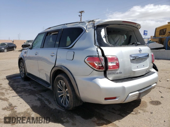 2020 Nissan Armada SL with VIN JN8AY2ND4L9107528, listed as a Copart auction lot 46434223 with 71,668 mi miles. Bid and sale history available at carsss.com. Image 2.