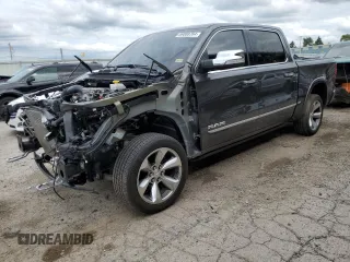 2020 Ram 1500 Limited with VIN 1C6SRFHT0LN104647, listed as a Copart auction lot 69088784 with 37,119 mi miles and Salvage title. Bid and sale history available at DreamBid. Image 1.