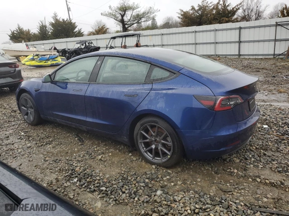 2023 Tesla Model 3 with VIN 5YJ3E1EA2PF498137, listed as a Copart auction lot 46152065 with 27,856 mi miles and Salvage Title. Bid and sale history available at carsss.com. Image 2.
