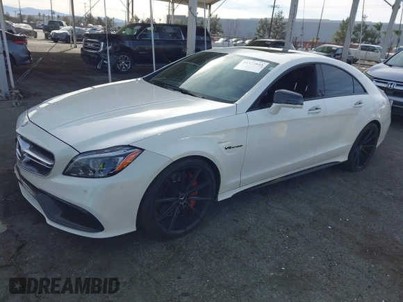 2015 Mercedes-Benz CLS-Class CLS 63 AMG S-Model with VIN WDDLJ7GB5FA134828, listed as a IAAI auction lot 41377844 with 79,219 mi miles. Bid and sale history available at carsss.com. Image 17.