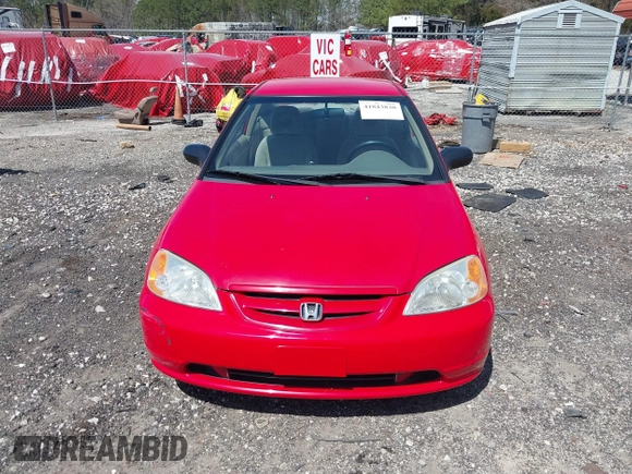 2001 Honda Civic LX with VIN 1HGEM21581L003343, listed as a IAAI auction lot 41843830 with 242,441 mi miles. Bid and sale history available at carsss.com. Image 11.