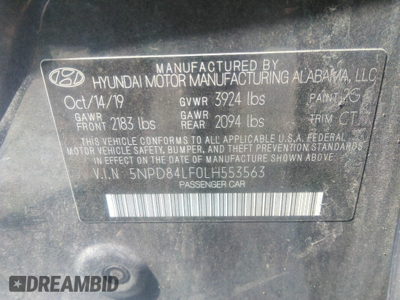 2020 Hyundai Elantra Value Edition z VIN 5NPD84LF0LH553563, wystawiony jako IAAI lot #40065800 z przebiegiem 126 466 mil mil oraz . Historia ofert i sprzedaży dostępna na DreamBid. Obrazek 9.