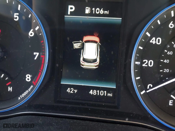 2021 Hyundai Kona SEL Plus with VIN KM8K6CAA5MU682254, listed as a IAAI auction lot 41442304 with 48,101 mi miles. Bid and sale history available at carsss.com. Image 15.