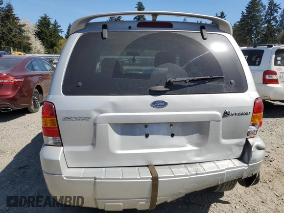 2006 Ford Escape Hybrid with VIN 1FMYU96H06KA69739, listed as a Copart auction lot 53856245 with 121,454 mi miles and Salvage title. Bid and sale history available at DreamBid. Image 6.
