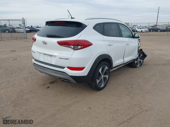 2017 Hyundai Tucson Value with VIN KM8J33A22HU493631, listed as a IAAI auction lot 41546380 with 1 mi miles. Bid and sale history available at carsss.com. Image 4.