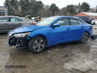 2020 Nissan Sentra SV with VIN 3N1AB8CV1LY241809, listed as a Copart auction lot 46157885 with 39,418 mi miles and Salvage Title. Bid and sale history available at carsss.com. Image 1.