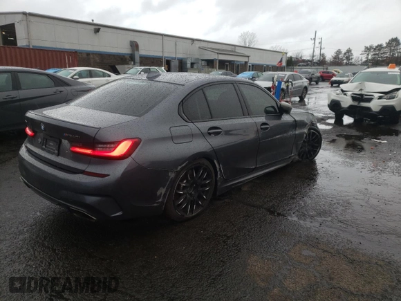 2021 BMW 3 Series M340i xDrive with VIN 3MW5U9J02M8B84525, listed as a Copart auction lot 81679494 with 34,447 mi miles and Salvage Title. Bid and sale history available at carsss.com. Image 3.