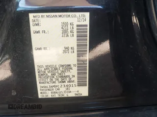 2015 Nissan Altima SV with VIN 1N4AL3AP0FC234015, listed as a IAAI auction lot 42020281 with 247,865 mi miles and . Bid and sale history available at DreamBid. Image 9.