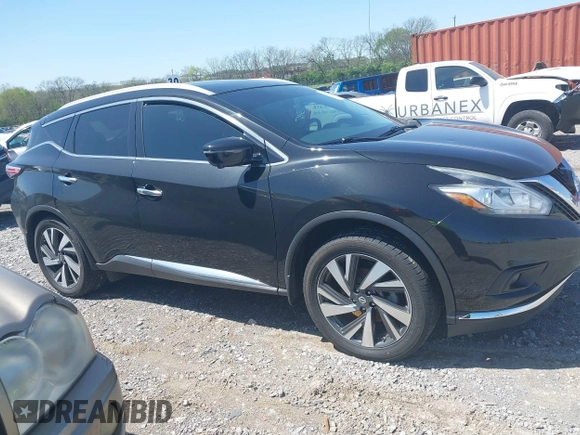 2017 Nissan Murano SL with VIN 5N1AZ2MH3HN111903, listed as a IAAI auction lot 41984282 with 100,514 mi miles and . Bid and sale history available at carsss.com. Image 13.
