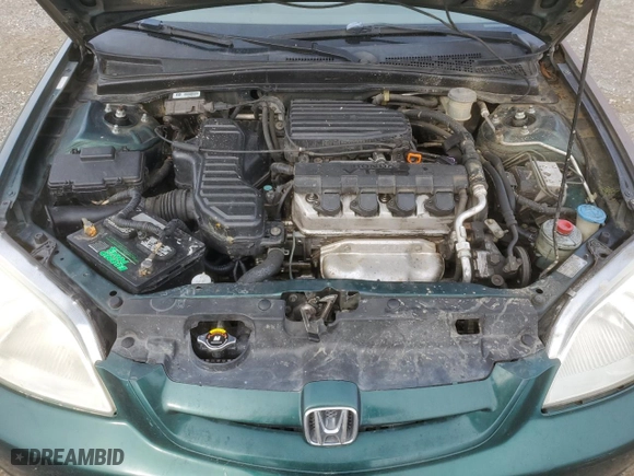 2001 Honda Civic EX with VIN 1HGEM22971L016148, listed as a Copart auction lot 46741305 with 193,345 mi miles and Clean Title. Bid and sale history available at carsss.com. Image 11.