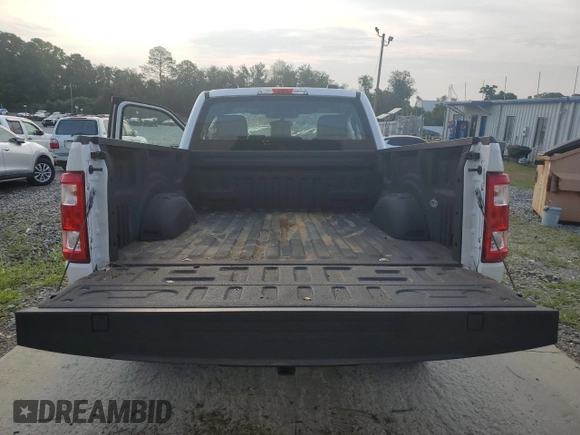 2022 Ford F-150 XL with VIN 1FTMF1CB1NKE65448, listed as a Copart auction lot 60610254 with 9,587 mi miles and Salvage Title. Bid and sale history available at carsss.com. Image 10.