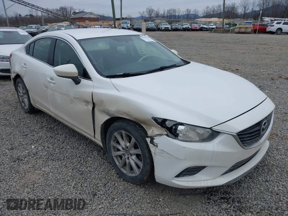 2015 Mazda 6 i Sport with VIN JM1GJ1U57F1183035, listed as a IAAI auction lot 41384011 with 152,172 mi miles. Bid and sale history available at carsss.com. Image 1.