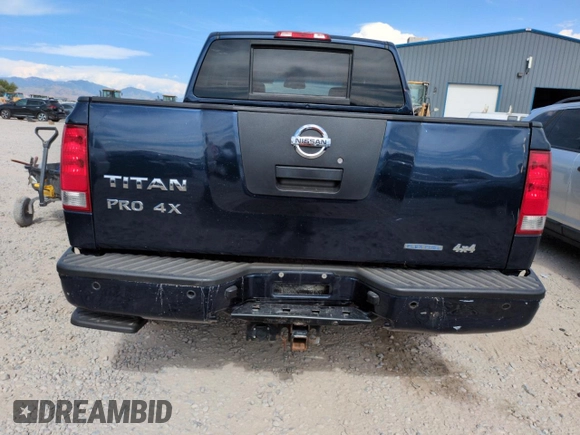 2011 Nissan Titan Pro-4X with VIN 1N6BA0EC3BN322837, listed as a Copart auction lot 60617675 with 196,657 mi miles and Salvage title. Bid and sale history available at DreamBid. Image 6.