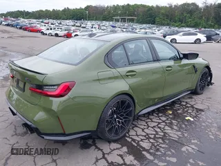 2025 BMW M3 Competition xDrive with VIN WBS33HJ01SFV12263, listed as a IAAI auction lot 42571639 with 187 mi miles and . Bid and sale history available at DreamBid. Image 4.