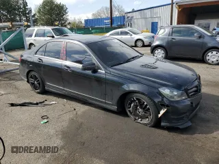 2013 Mercedes-Benz C 300 Sport with VIN WDDGF8AB7DR248667, listed as a Copart auction lot 53837375 with 53,973 mi miles and Salvage Title. Bid and sale history available at DreamBid. Image 4.