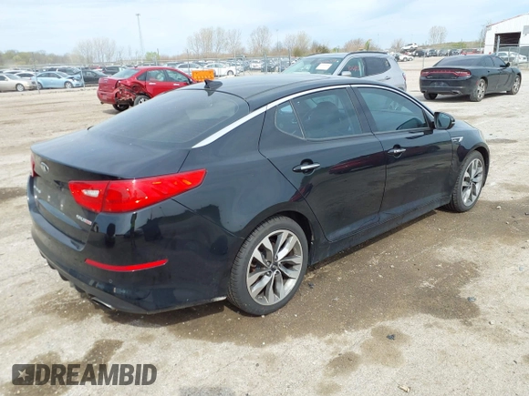 2014 Kia Optima SXL Turbo with VIN 5XXGR4A66EG307497, listed as a IAAI auction lot 42020082 with 134,736 mi miles and . Bid and sale history available at DreamBid. Image 4.