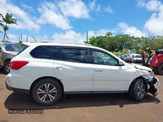 2017 Nissan Pathfinder S with VIN 5N1DR2MN3HC603281, listed as a IAAI auction lot 39728416 with 75,381 mi miles and . Bid and sale history available at DreamBid. Image 13.