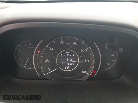 2012 Honda CR-V EX-L with VIN 5J6RM3H72CL033948, listed as a Copart auction lot 49062174 with 121,067 mi miles and Salvage Title. Bid and sale history available at carsss.com. Image 9.