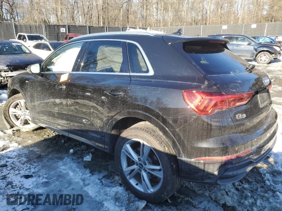 2021 Audi Q3 S line Premium with VIN WA1DECF39M1024927, listed as a Copart auction lot 41340675 with 100,886 mi miles and Salvage Title. Bid and sale history available at carsss.com. Image 2.