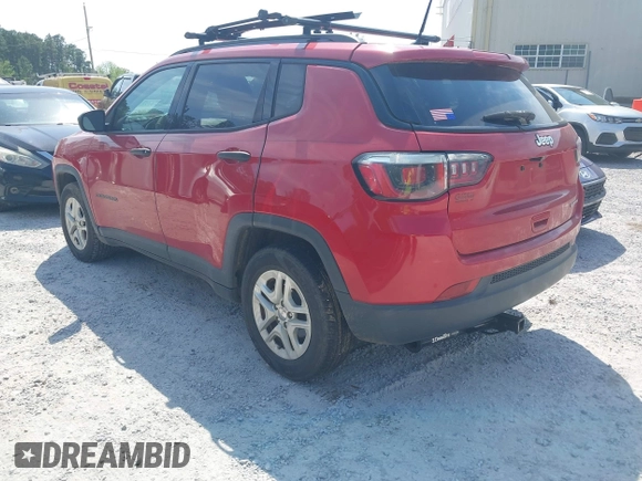 2018 Jeep Compass Sport with VIN 3C4NJCABXJT502717, listed as a IAAI auction lot 41985204 with 124,900 mi miles and . Bid and sale history available at DreamBid. Image 3.