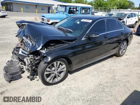 2017 Mercedes-Benz C 300 with VIN 55SWF4JB0HU201991, listed as a Copart auction lot 54105055 with 68,938 mi miles and Salvage Title. Bid and sale history available at DreamBid. Image 1.