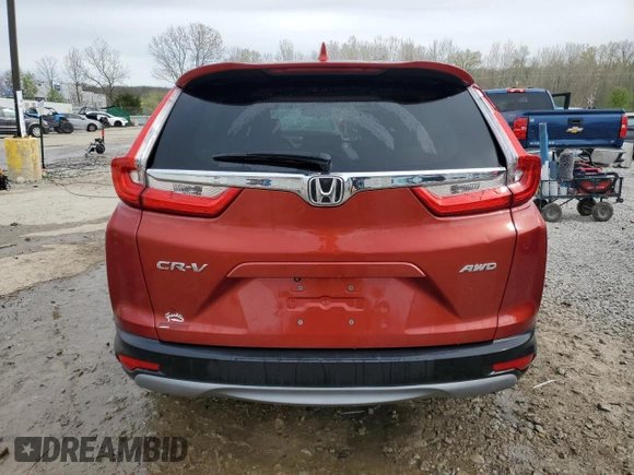 2018 Honda CR-V EX-L with VIN 2HKRW2H87JH661797, listed as a Copart auction lot 52279815 with 90,270 mi miles and Salvage Title. Bid and sale history available at carsss.com. Image 6.
