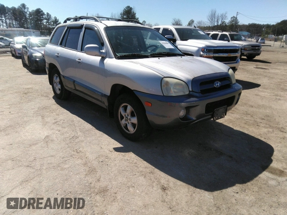 2005 Hyundai Santa Fe GLS with VIN KM8SC73E25U884390, listed as a IAAI auction lot 41824089 with 127,570 mi miles. Bid and sale history available at carsss.com. Image 1.