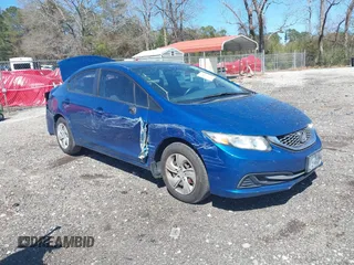 2014 Honda Civic LX with VIN 2HGFB2F52EH518053, listed as a IAAI auction lot 41813487 with 193,760 mi miles. Bid and sale history available at carsss.com. Image 1.