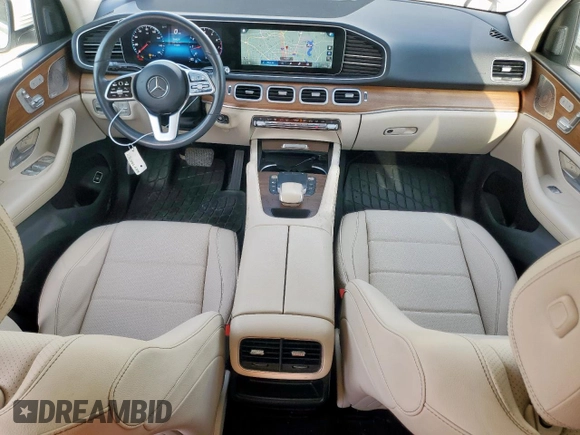 2022 Mercedes-Benz GLE 350 with VIN 4JGFB4JB2NA614931, listed as a Copart auction lot 57523185 with 51,340 mi miles and Salvage title. Bid and sale history available at DreamBid. Image 8.