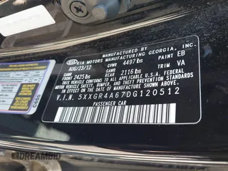 2013 Kia Optima SX with VIN 5XXGR4A67DG120512, listed as a IAAI auction lot 42585649 with 52,436 mi miles and . Bid and sale history available at DreamBid. Image 9.