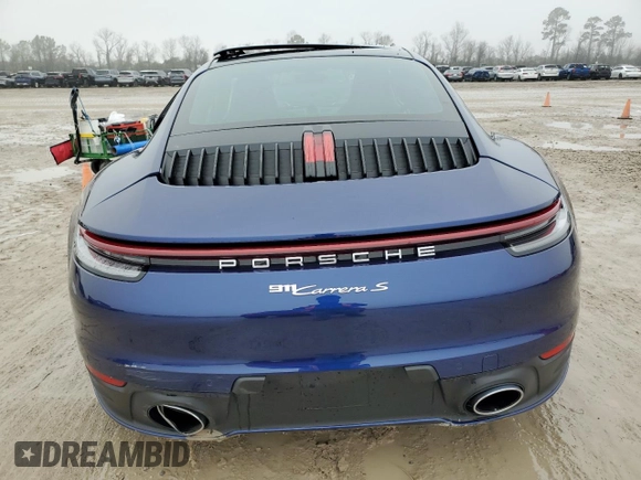 2024 Porsche 911 Carrera S with VIN WP0AB2A92RS221446, listed as a Copart auction lot 43209305 with 1,855 mi miles and Clean Title. Bid and sale history available at carsss.com. Image 6.