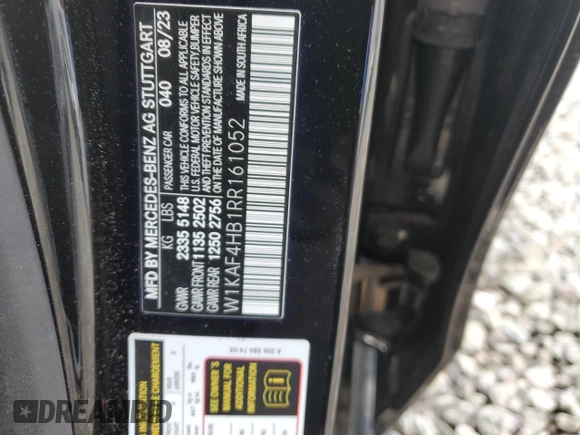 2024 Mercedes-Benz C 300 with VIN W1KAF4HB1RR161052, listed as a Copart auction lot 44975215 with 6,568 mi miles and Salvage title. Bid and sale history available at DreamBid. Image 13.