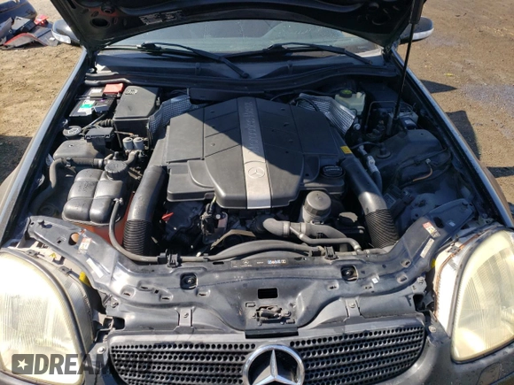 2002 Mercedes-Benz SLK-Class 3.2L with VIN WDBKK65F12F254172, listed as a Copart auction lot 74336334 with 148,405 mi miles and Salvage Title. Bid and sale history available at carsss.com. Image 11.